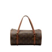 Pre-owned Canvas handbags Louis Vuitton Vintage , Brown , Dames