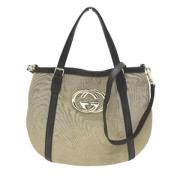 Pre-owned Canvas gucci-bags Gucci Vintage , Beige , Dames