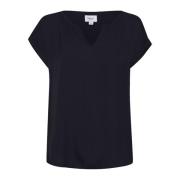 Blauwe diepe polkadot blouse Saint Tropez , Black , Dames