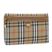 Pre-owned Canvas clutches Burberry Vintage , Beige , Dames