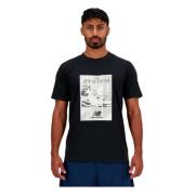 Poster T-shirt New Balance , Black , Heren