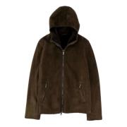 Luxe Shearling Hoodie Jas Giorgio Brato , Green , Heren