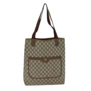 Pre-owned Leather totes Gucci Vintage , Beige , Dames