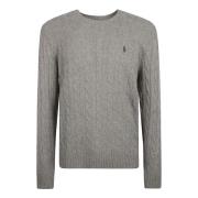 Grijze Cable-Knit Trui Ralph Lauren , Gray , Heren