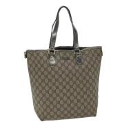 Pre-owned Leather totes Gucci Vintage , Beige , Dames