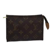 Pre-owned Canvas pouches Louis Vuitton Vintage , Brown , Dames