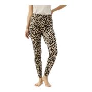 Luipaardprint Leggings Zand IN Front , Multicolor , Dames