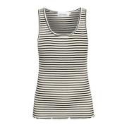 Gestreepte Tanktop Egret/Meteorite Stripe Karen by Simonsen , Multicol...