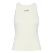 Logo Tank Top & T-Shirts Zwart Gestuz , Beige , Dames