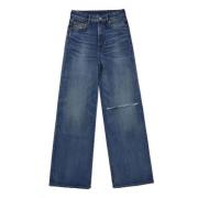 Vintage Ripped Loose Fit Jeans Denham , Blue , Dames