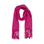 Zachte franjesjaal in Fuchsia Red Kaffe , Pink , Dames