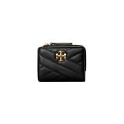 Kira Chevron Bi-Fold Portemonnee Tory Burch , Black , Dames