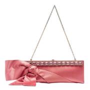 Pre-owned Leather clutches Valentino Vintage , Pink , Dames