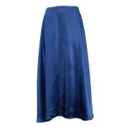 Satin Rok Glanzend Vrouwelijk Stijl Noor of Sweden , Blue , Dames