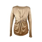 Zijden Jersey Top Vrouwelijke Vorm Noor of Sweden , Beige , Dames