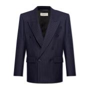 Double-breasted blazer Saint Laurent , Blue , Heren