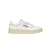 Witte Leren Medalist Sneakers Autry , White , Heren