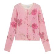 Pink Peony Pers. Red Sweater Blumarine , Pink , Dames