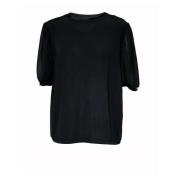 Plizzé Tee in Viskos Jersey en Polyester Noor of Sweden , Black , Dame...