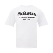 Witte Tee McQueen Stijl Alexander McQueen , White , Dames