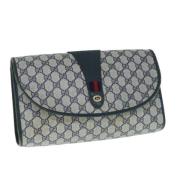 Pre-owned Canvas clutches Gucci Vintage , Blue , Dames