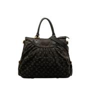 Pre-owned Leather handbags Louis Vuitton Vintage , Black , Dames