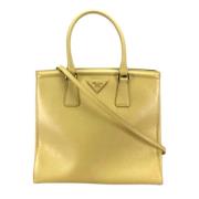 Pre-owned Leather prada-bags Prada Vintage , Yellow , Dames