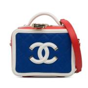 Pre-owned Leather handbags Chanel Vintage , Blue , Dames