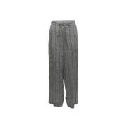 Pre-owned Fabric bottoms Hermès Vintage , Gray , Dames