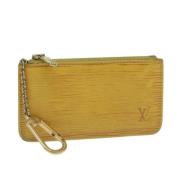 Pre-owned Leather wallets Louis Vuitton Vintage , Yellow , Dames