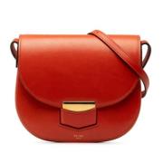 Pre-owned Leather celine-bags Celine Vintage , Red , Dames