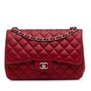 Pre-owned Leather shoulder-bags Chanel Vintage , Red , Dames