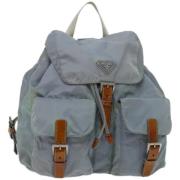 Pre-owned Nylon backpacks Prada Vintage , Blue , Dames