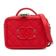 Pre-owned Leather handbags Chanel Vintage , Red , Dames