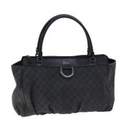 Pre-owned Canvas totes Gucci Vintage , Gray , Dames