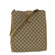 Pre-owned Canvas totes Gucci Vintage , Beige , Dames