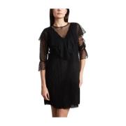 Romantische Kantjurk met Volants See by Chloé , Black , Dames