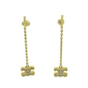 Pre-owned Yellow Gold earrings Celine Vintage , Yellow , Dames