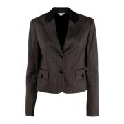 Elegante Grijze Pinstripe Blazer Jas Liu Jo , Gray , Dames