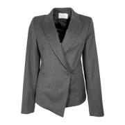 Double-Breasted Jacket met Lurex-inzet Kaos , Gray , Dames