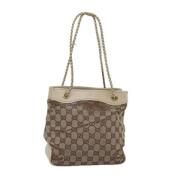 Pre-owned Canvas gucci-bags Gucci Vintage , Beige , Dames