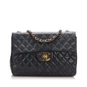 Pre-owned Leather shoulder-bags Chanel Vintage , Black , Dames