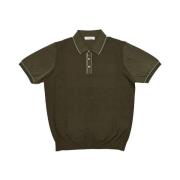 Korte Mouw Crepe Polo Shirt Ferrante , Brown , Heren