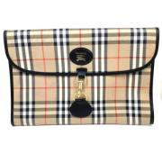 Pre-owned Fabric clutches Burberry Vintage , Beige , Dames