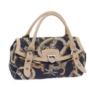 Pre-owned Canvas handbags Salvatore Ferragamo Pre-owned , Blue , Dames