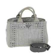 Pre-owned Canvas prada-bags Prada Vintage , Gray , Dames