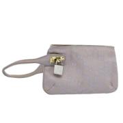 Pre-owned Canvas pouches Gucci Vintage , Purple , Dames