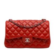 Pre-owned Leather chanel-bags Chanel Vintage , Red , Dames