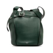 Pre-owned Leather shoulder-bags Celine Vintage , Green , Dames