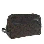 Pre-owned Canvas clutches Gucci Vintage , Brown , Dames